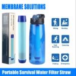 SimPure Water Filter Bottle, Emergency Water Purifier with 4-Stage Integrated Filter Straw for Travel, Camping, Hiking, Backpacking, BPA Free